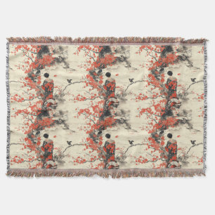 Couverture Motif de couple de kimono romantique Sakura (2)