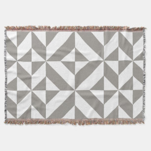 Couverture Motif de cube géométrique gris argenté