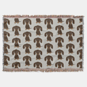 Couverture Motif de Dachshunds au chocolat Chiens de Wiener