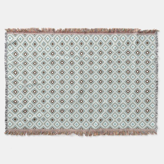 Couverture Motif de diamant géométrique rétro (Devant)