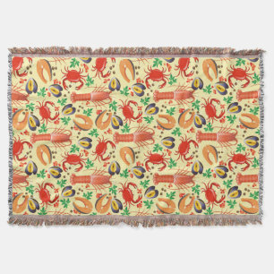 Couverture Motif de fruits de mer