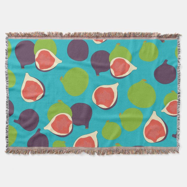 Couverture Motif de fruits d'été à la fibre méditerranéenne (Devant)