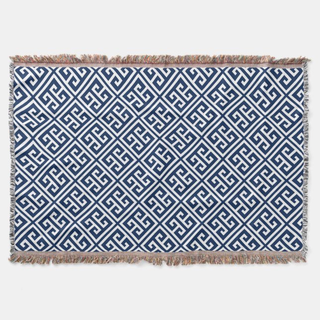 Couverture Motif de la clé bleue grecque de la marine (Devant)