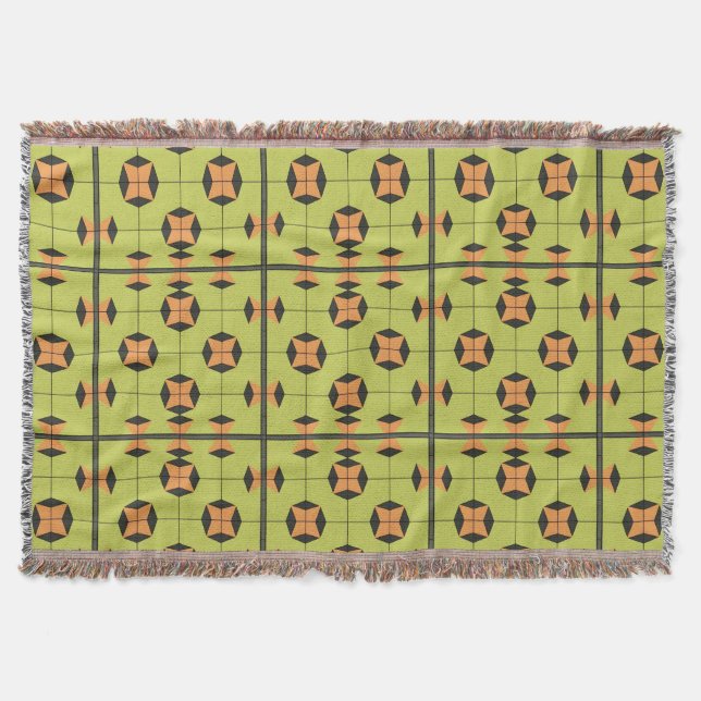 Couverture Motif de mosaïque géométrique aux couleurs vives (Devant)