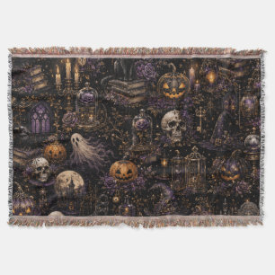 Couverture Motif de nuit effrayante Halloween gothique vintag