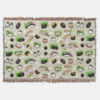 Motif de personnages de sushi mignons | Sushi Kawa