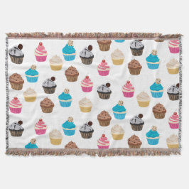 Couverture Motif de petits gâteaux colorés