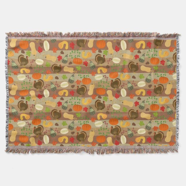 Couverture Motif de récolte d'automne de courge de la Turquie (Devant)