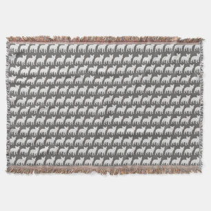 Couverture Motif de silhouettes de bouledogue français