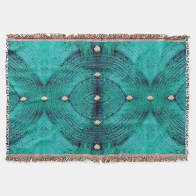 Couverture Motif de sol en bleu Aqua (Devant)