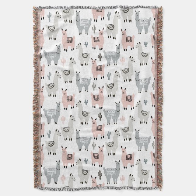 Couverture Motif de sourire de lamas (devant Vertical)