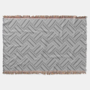 Couverture Motif de tissage en diagonale rayures grises