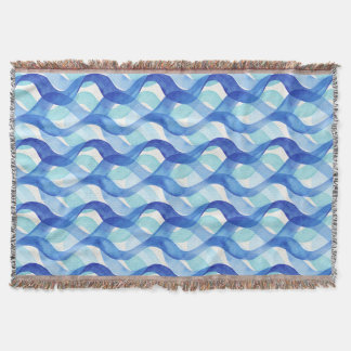 Couverture Motif de vague à l'aquarelle de flux océanique