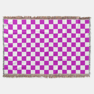 Couverture Motif de vérification À damiers blanc violet