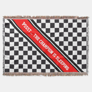 Couverture Motif de voiture de course + votre dos couleur & t