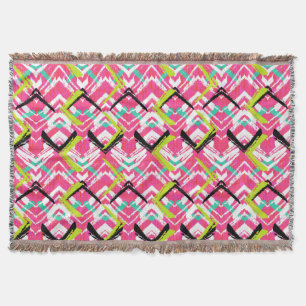 Couverture Motif de zigzag rose tiré par la main
