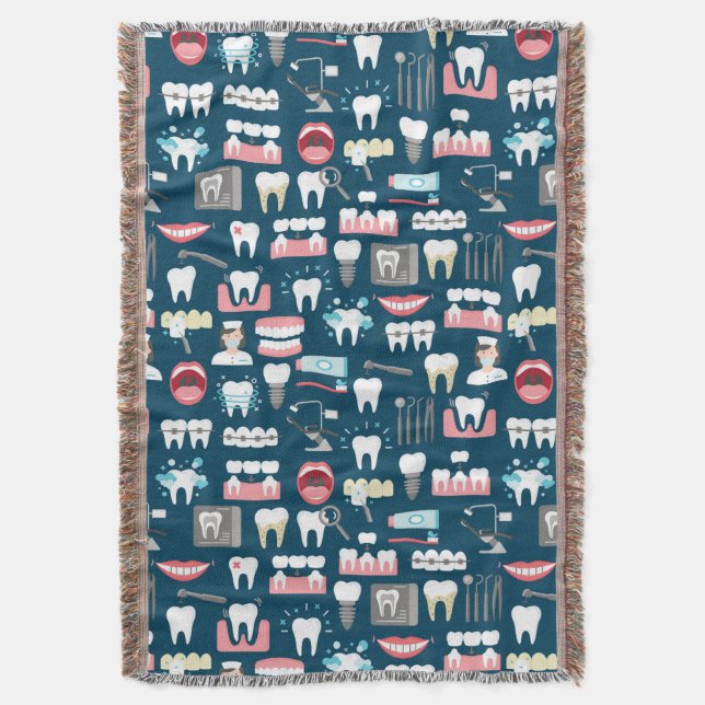Couverture Motif dentaire de bureau de clinique (devant Vertical)