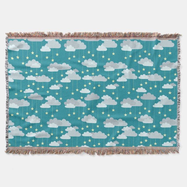 Couverture Motif des étoiles et nuages en chute mûre (Devant)