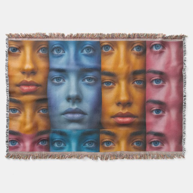Couverture Motif des faces colorées (Devant)