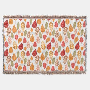 Couverture Motif des feuilles d'automne peintes