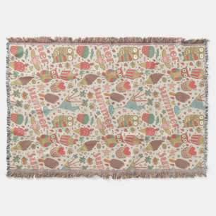 Couverture Motif d'été avec la crème glacée