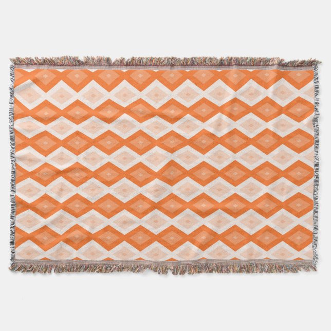 Couverture Motif diamant orange (Devant)