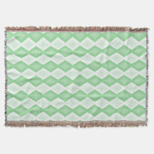 Couverture Motif diamant vert pomme
