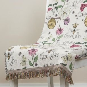 Couverture Motif d'illustration florale de la reine ivoire mo