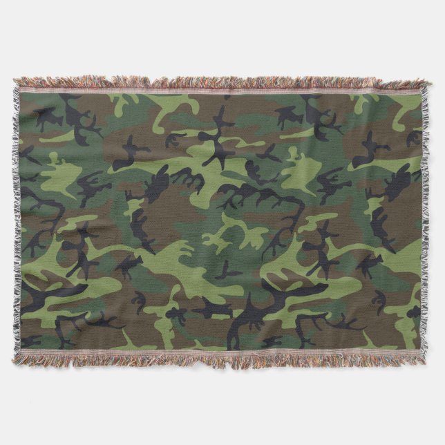 Couverture Motif du Camouflage Vert, Motif militaire, Armée (Devant)