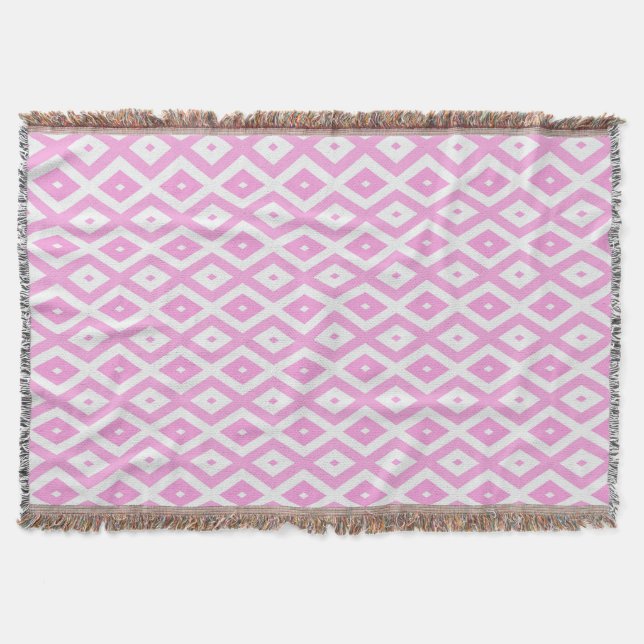 Couverture Motif en diamant rose et blanc (Devant)