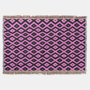 Couverture Motif en diamant rose et noir