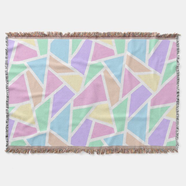 Couverture Motif en mosaïque arc-en-ciel Pastel (Devant)
