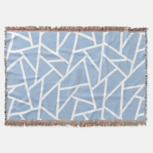 Couverture Motif en mosaïque bleu pâle et blanc