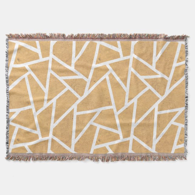 Couverture Motif en mosaïque jaune et blanc (Devant)