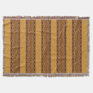 Couverture motif ethnique tiré par la main africain