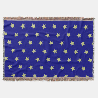 Couverture Motif étoile or et bleu élégant
