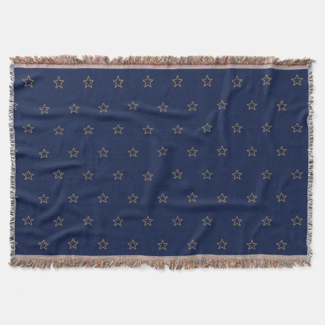 Couverture Motif étoile sur Navy Blue (Devant)