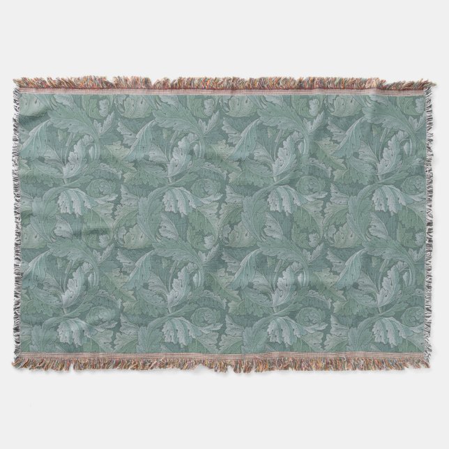 Couverture Motif feuille d'acanthe bleu sarcelle de William M (Devant)