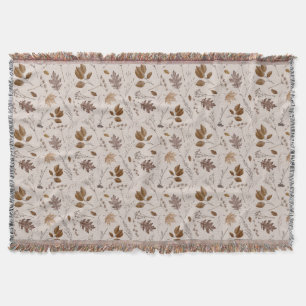 Couverture Motif Feuilles d'automne