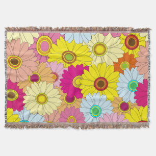 Couverture motif floral