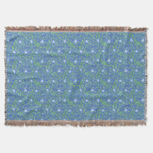 Couverture Motif floral bleu vert de style campagnard