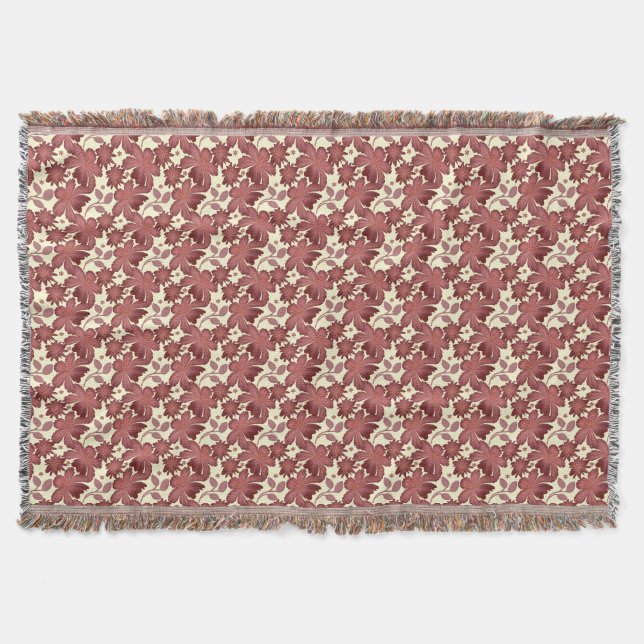 Couverture Motif floral feuille rouille | Botanique en terre  (Devant)