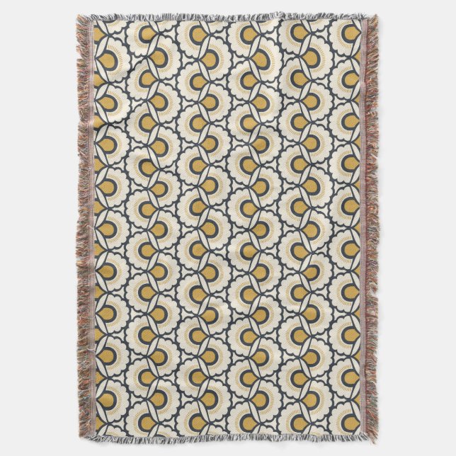 Couverture Motif floral géométrique (devant Vertical)