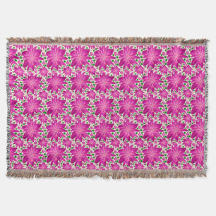 Couverture Motif floral rose vif sans couture 