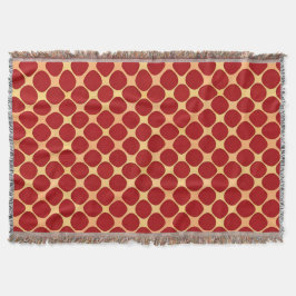 Couverture Motif géométrique avec cercles rouges