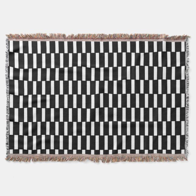 Couverture Motif géométrique blanc et noir préppy (Devant)