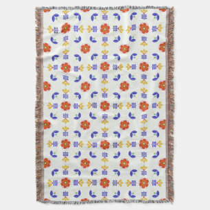 Couverture Motif géométrique de fleur au néon d'art popula