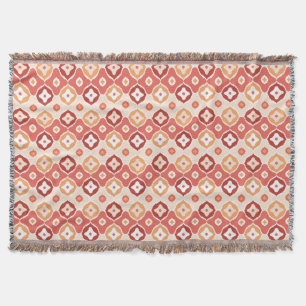 Couverture motif géométrique de l'ikat d'or