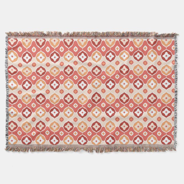 Couverture motif géométrique de l'ikat d'or (Devant)