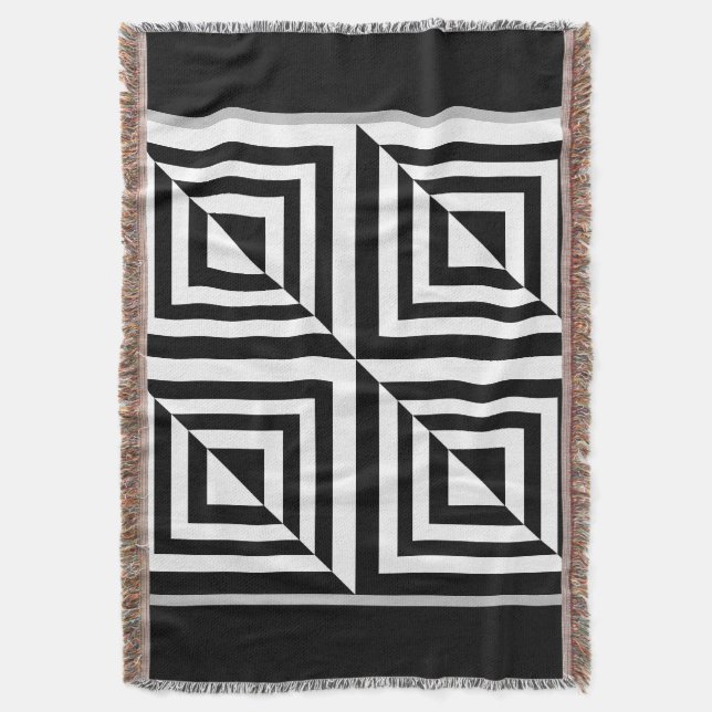 Couverture Motif géométrique noir et blanc (devant Vertical)